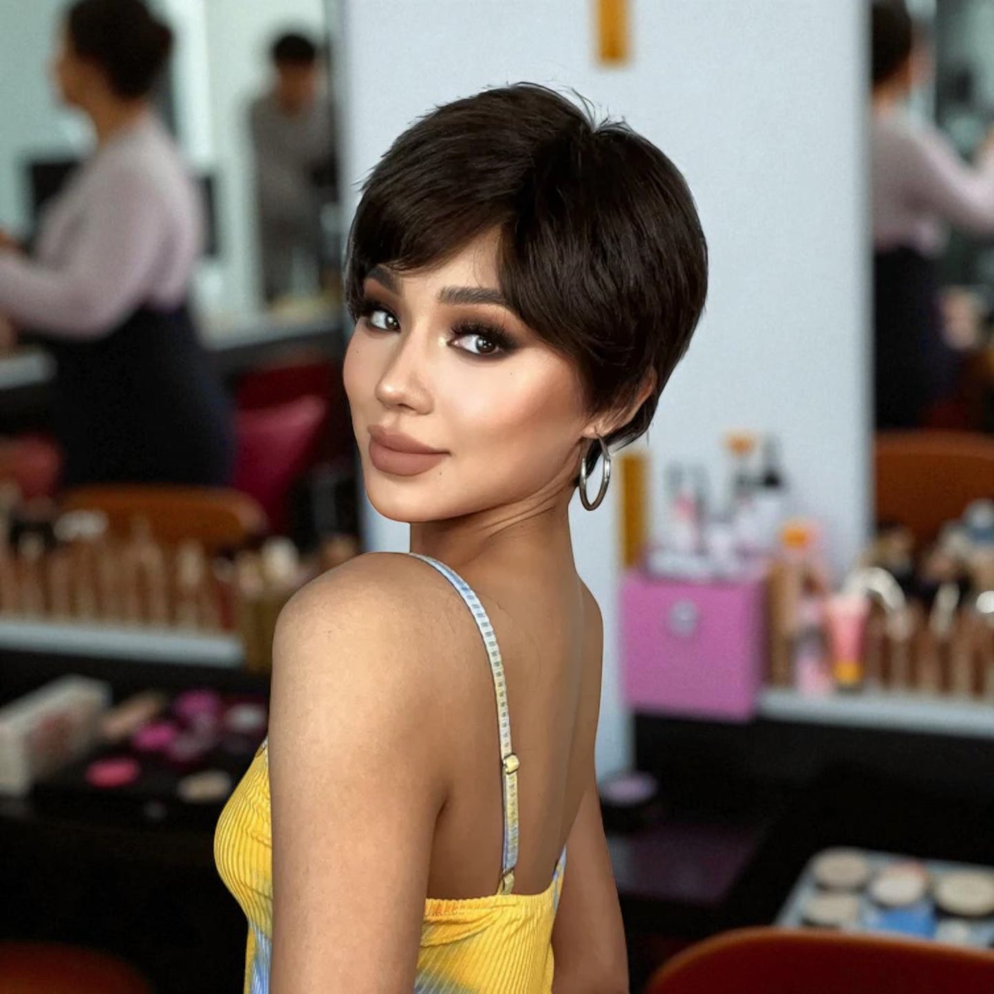 Perruque Courte Femme - NaturalLookPixie™ - Noir