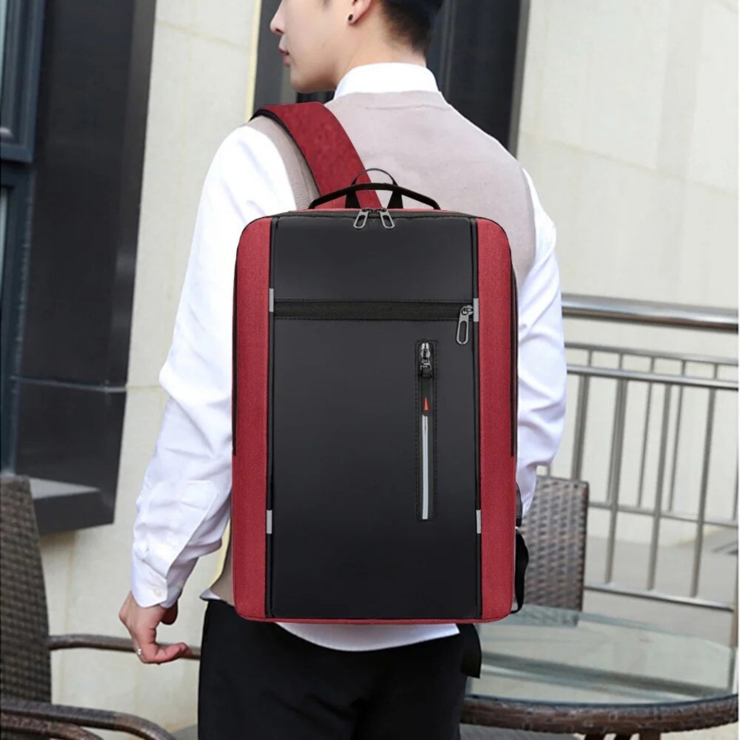 Sac à Dos pour Ordinateur - OfficeTechPack™ - Rouge