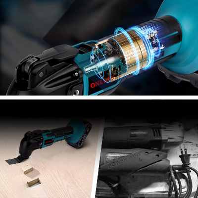 Scie Oscillante - OscilCraft™ - Bleu 2 Batteries