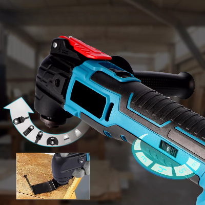 Scie Oscillante - OscilCraft™ - Bleu 2 Batteries