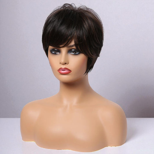 Perruque Courte Femme - NaturalLookPixie™ - Brun foncé
