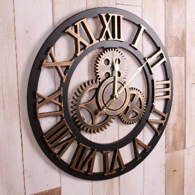 Horloge Murale - RetroWallClock™ - Bronze Romain