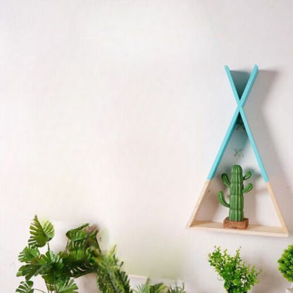 Etagère murale - TriangleWoodenShelf™ - Vert