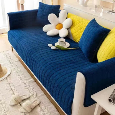 Housse de Canapé - PlushSofa™ - Bleu Foncé