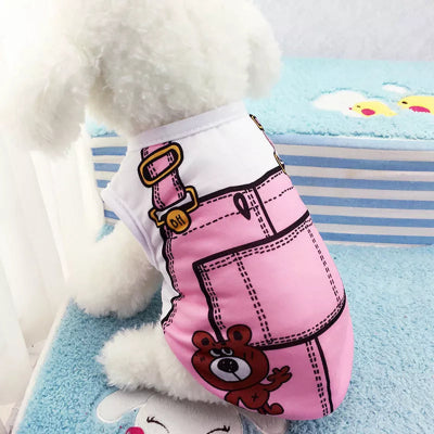 VETEMENT POUR CHIEN - ChicouPet™ - Salopette Rose