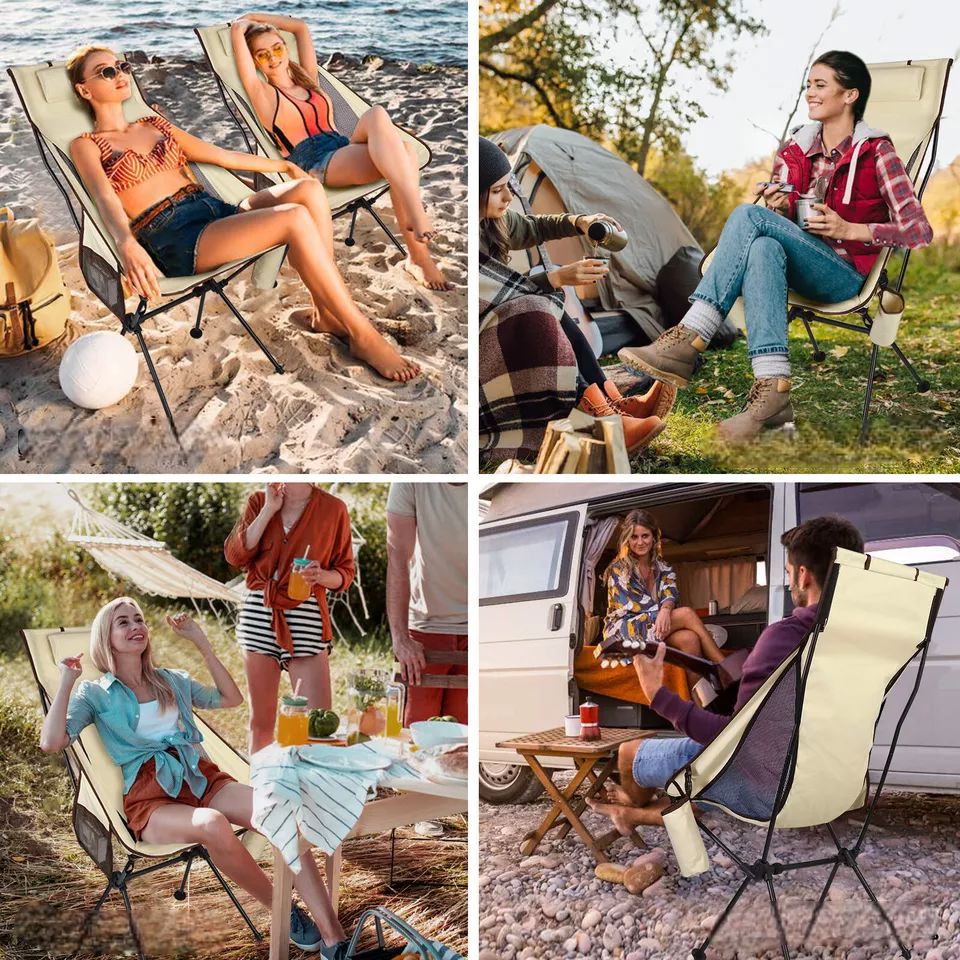 Chaise de Camping - FoldingCampingChair™ - Beige