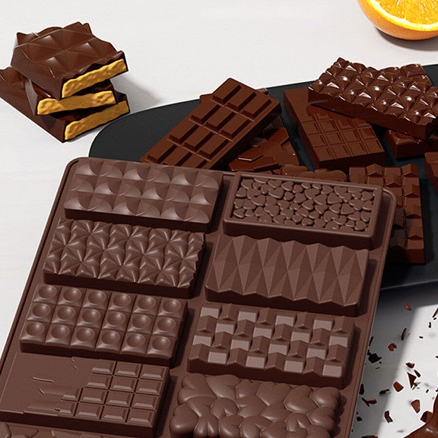 Moule Pour Tablette Chocolat - SiliconeChocolateBarMold™ - Marron Multiforme