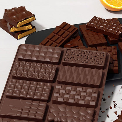 Moule Pour Tablette Chocolat - SiliconeChocolateBarMold™ - Marron Multiforme