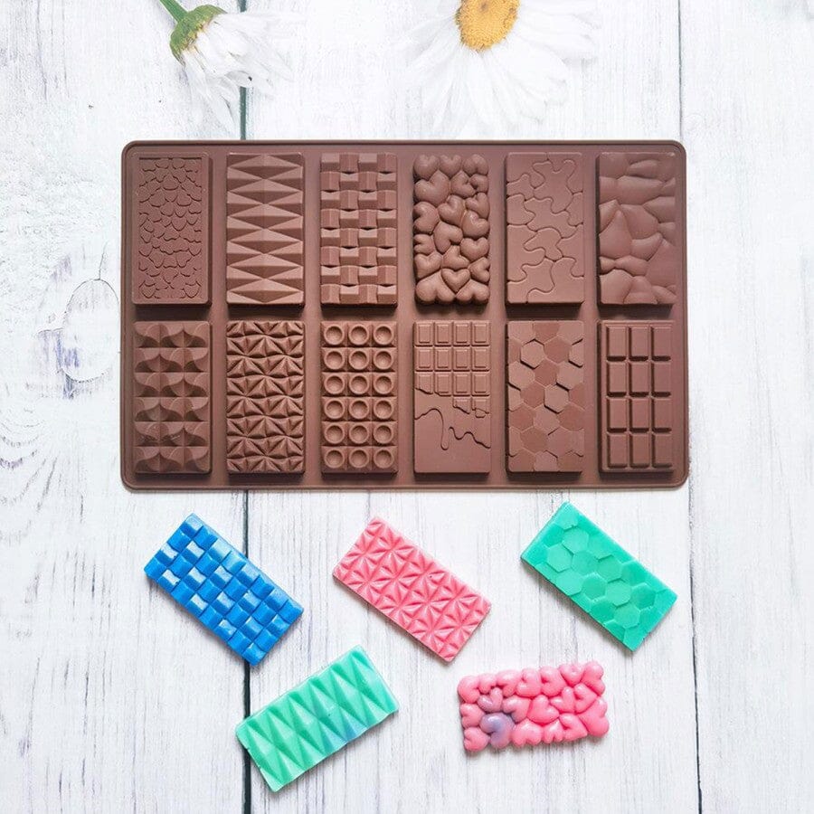 Moule Pour Tablette Chocolat - SiliconeChocolateBarMold™ - Marron Multiforme