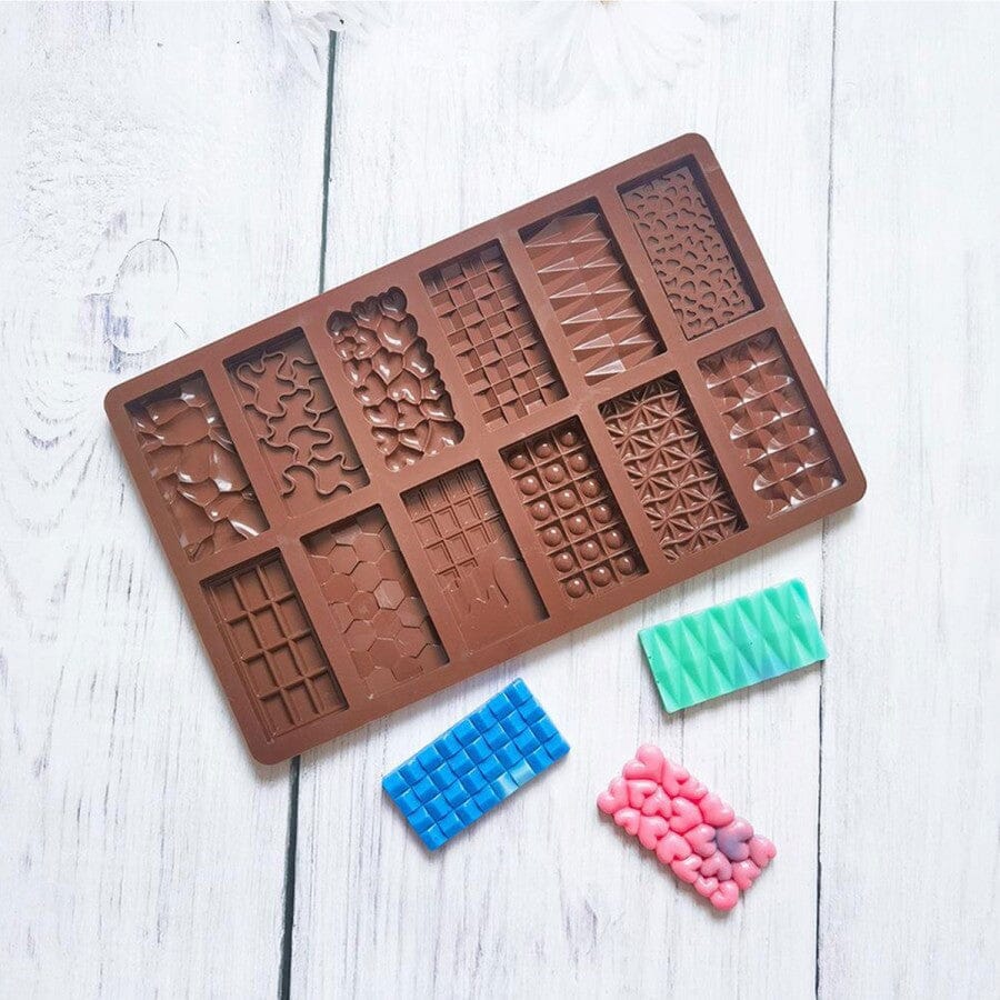 Moule Pour Tablette Chocolat - SiliconeChocolateBarMold™ - Marron Multiforme