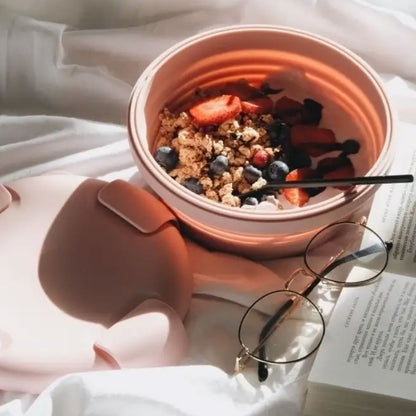 Boite de Conservation Alimentaire - SiliconeFoldingBox™ - Rose Nordique