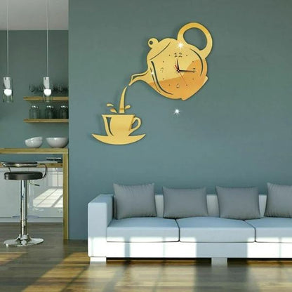 CupTeapotWallClock™- Doré