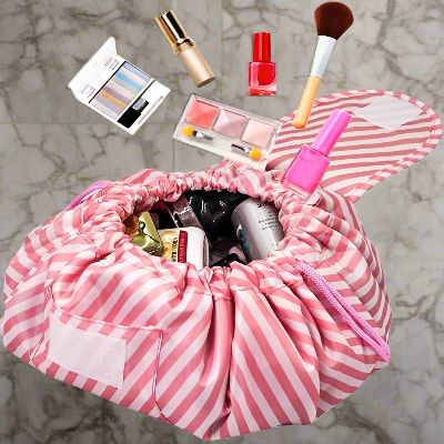 Trousse de maquillage - WomenCosmeticBag™ - Rayure Rose