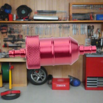 Filtre à carburant - MotorcycleFuelFilter™ - CNC Long Rouge