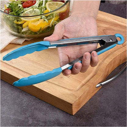 Pince à barbecue - SiliconeBBQGrilling™ - Bleu Ciel