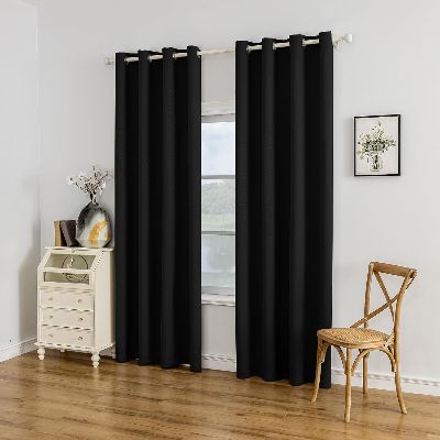Rideau Occultant - SunProtectionCurtains™ - Noir