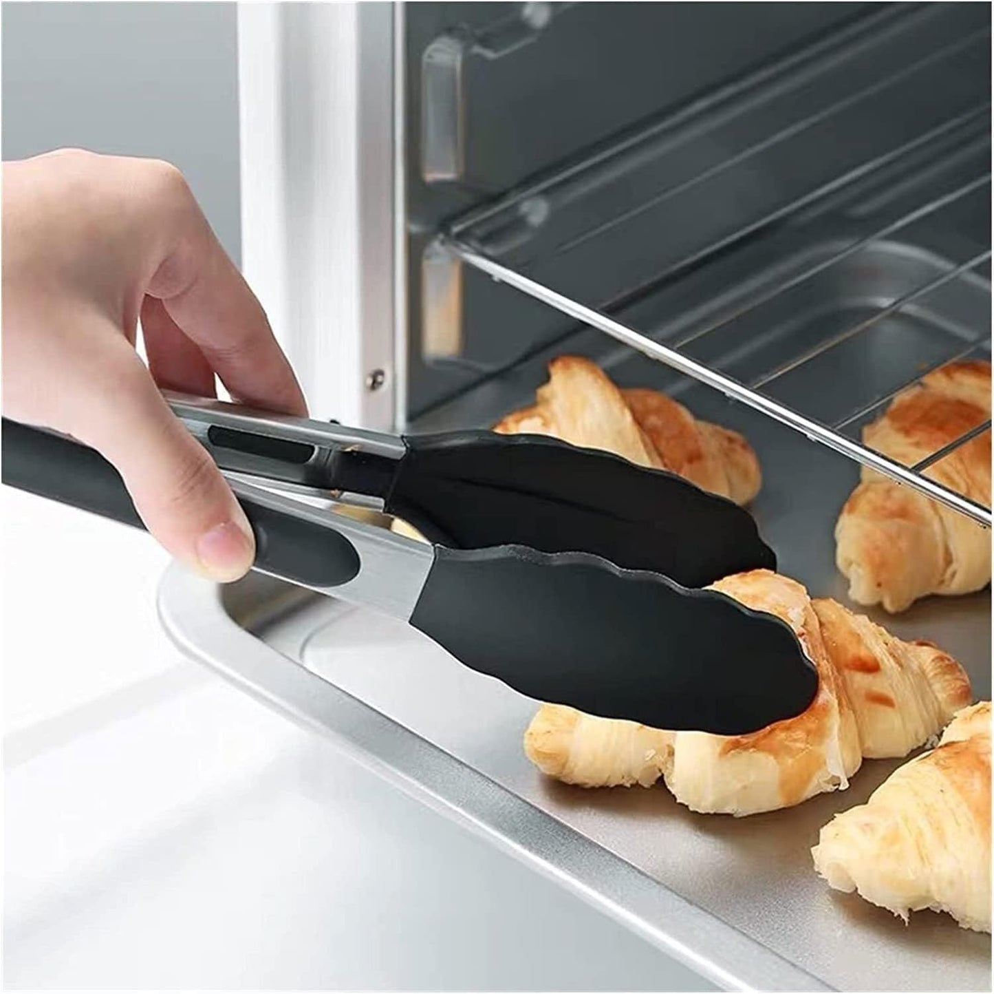 Pince à barbecue - SiliconeBBQGrilling™ - Noir