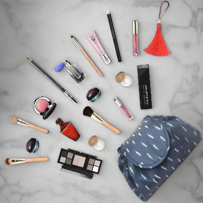 Trousse de maquillage - WomenCosmeticBag™ - Bleu foncé