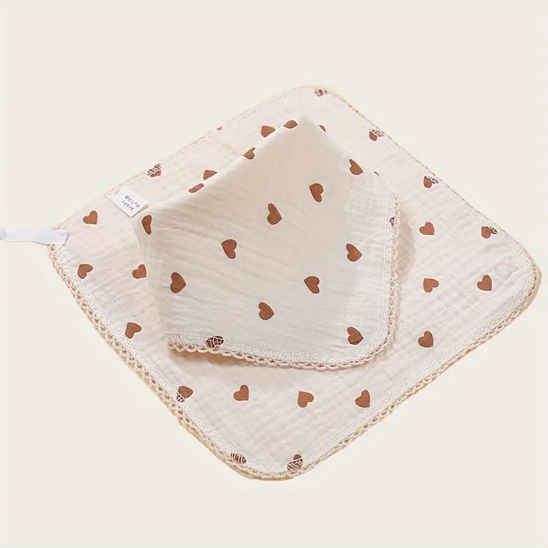 SERVIETTE POUR BEBE - CottonBabyTowel™ - Coeur