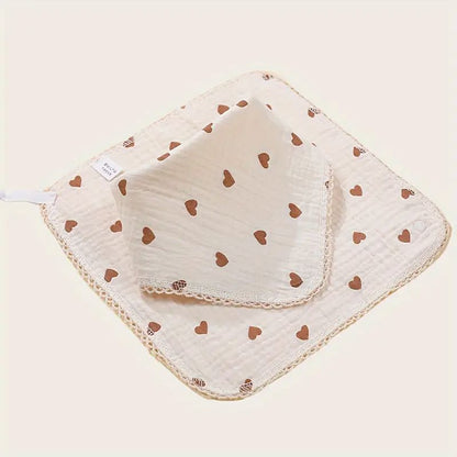 SERVIETTE POUR BEBE - CottonBabyTowel™ - Coeur