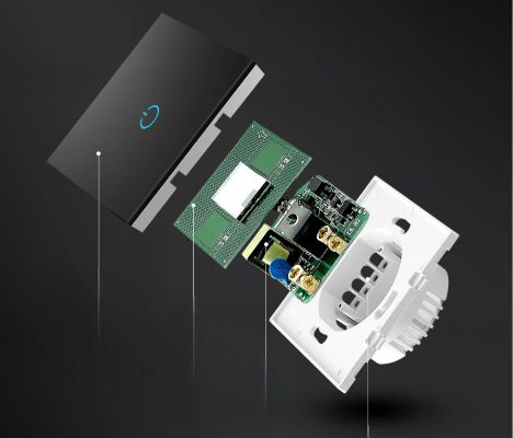 Interrupteur tactile - SmartSwitchControl™ - Noir et Blanc