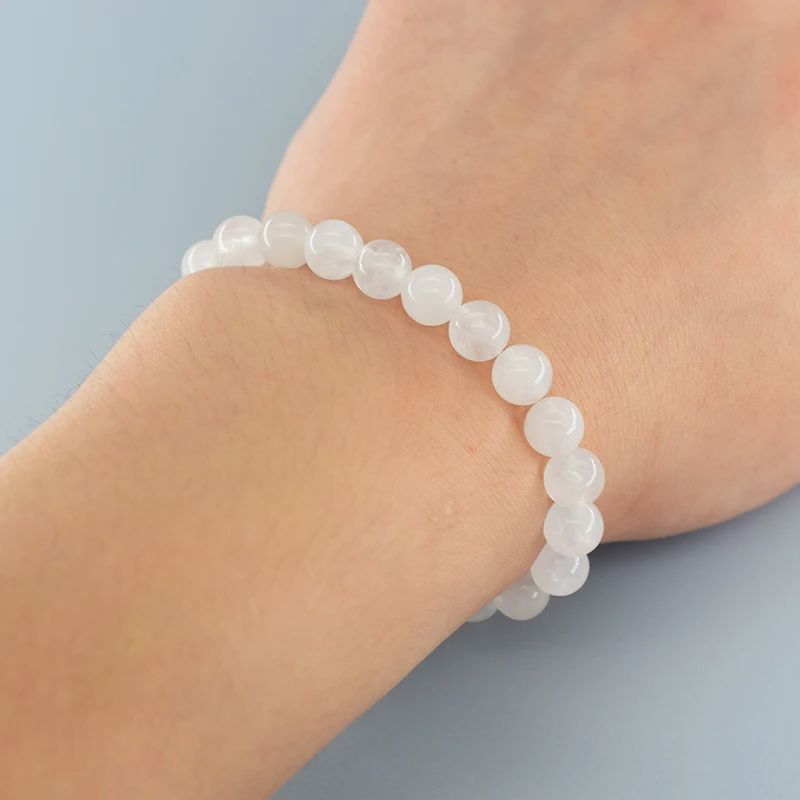 Bracelet en Perles - NaturalStoneBracelet™ - Jade Blanc