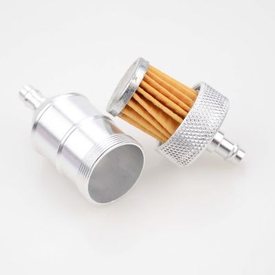 Filtre à carburant - MotorcycleFuelFilter™ - CNC Long Argent