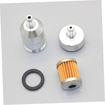 Filtre à carburant - MotorcycleFuelFilter™ - CNC Long Argent