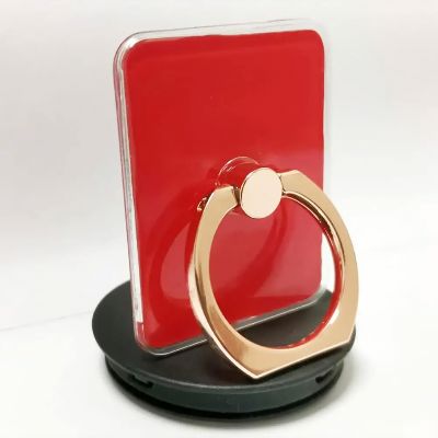 Support de Téléphone - TransparentCellPhoneRing™ - Rectangle Rose