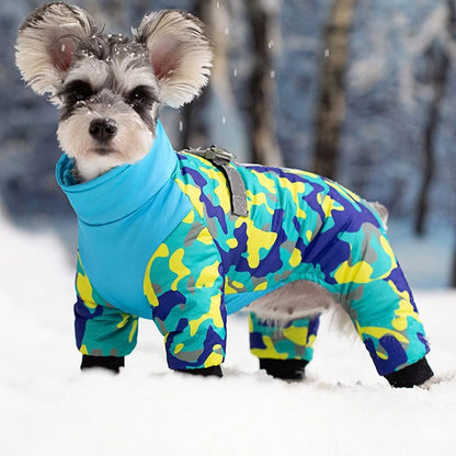 Doudoune pour Chien - WarmJacketDog™ - Camouflage Cyan