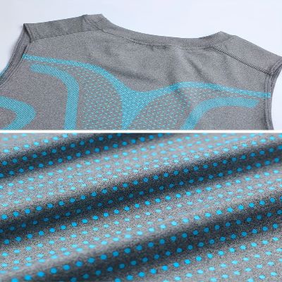 Haut de Compression - GymSleevelessShirt™ - Gris Néon