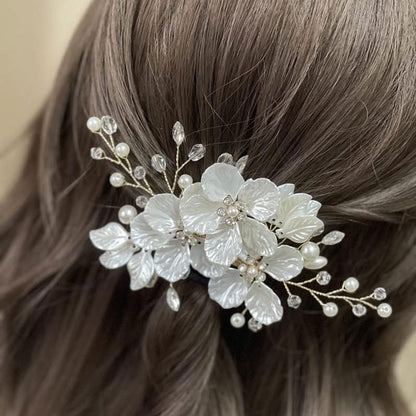 Peigne à cheveux mariage - JewelryHairCombs™ - Fleurs