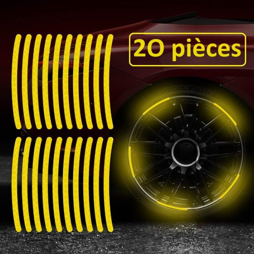 AUTOCOLLANT VOITURE - GlowWheel™ - Jaune