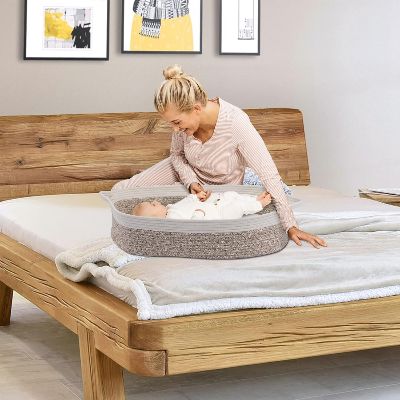 Berceau bébé - BabyCradleBed™ - Marron&Blanc