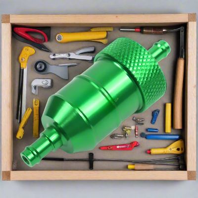 Filtre à carburant - MotorcycleFuelFilter™ - CNC Long Vert