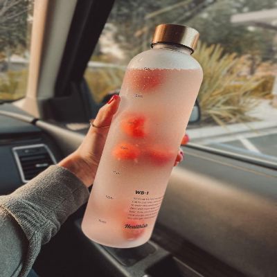 Gourde de sport - BottleTimeMarker™ - Blanc