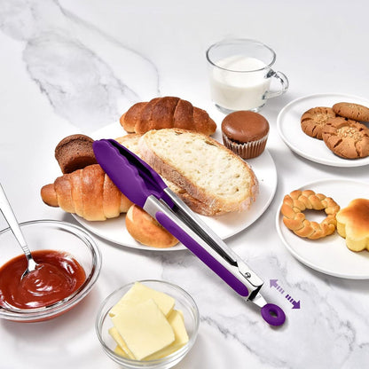 Pince à barbecue - SiliconeBBQGrilling™ - Violet