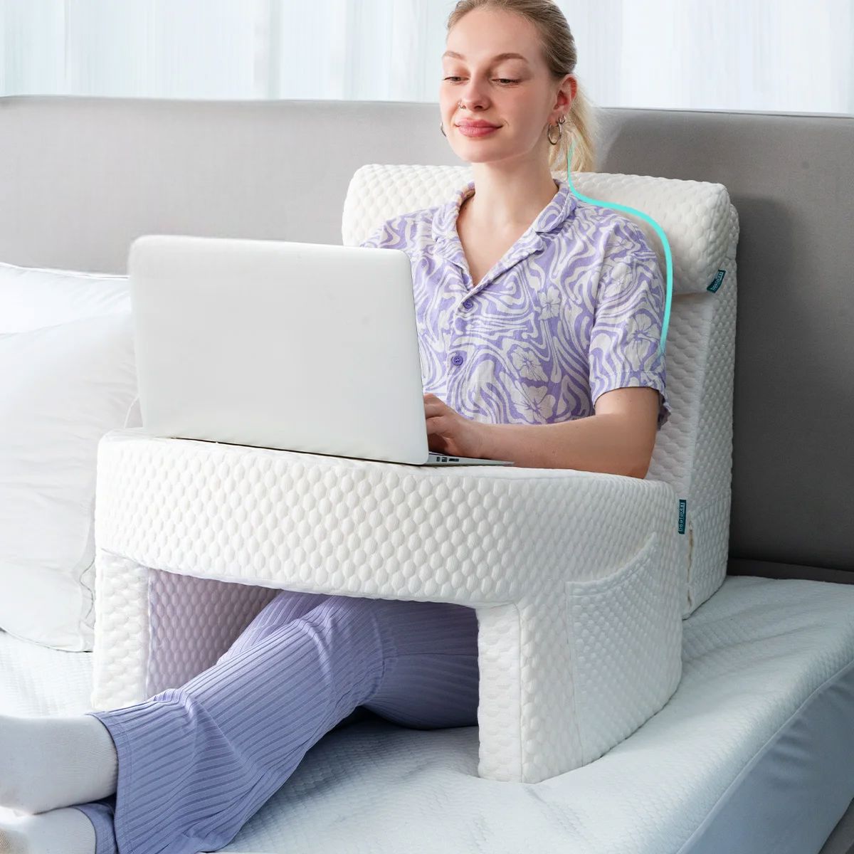 Coussin de lecture - ArmRestPillow™ - Blanc
