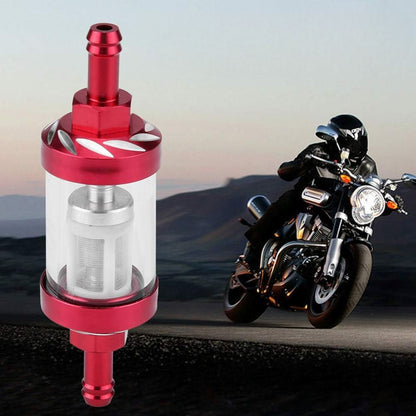 Filtre à carburant - MotorcycleFuelFilter™ - Noyau en aluminium Rouge