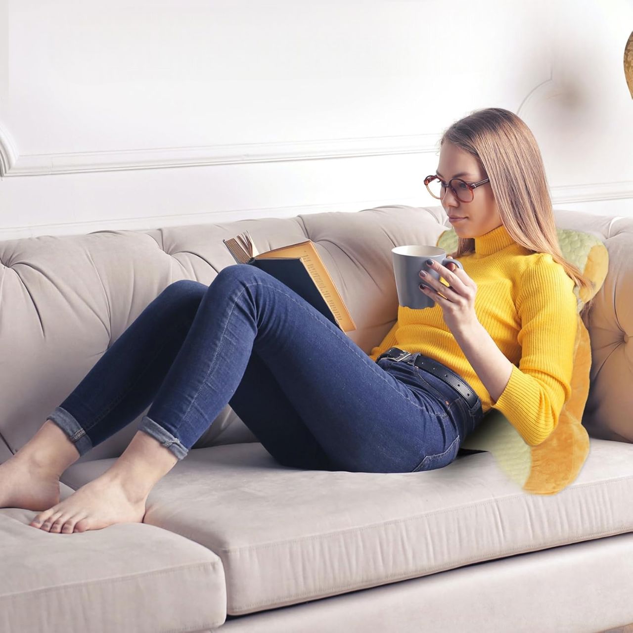 Oreiller de lecture - SoftWaistPillow™ - Toast