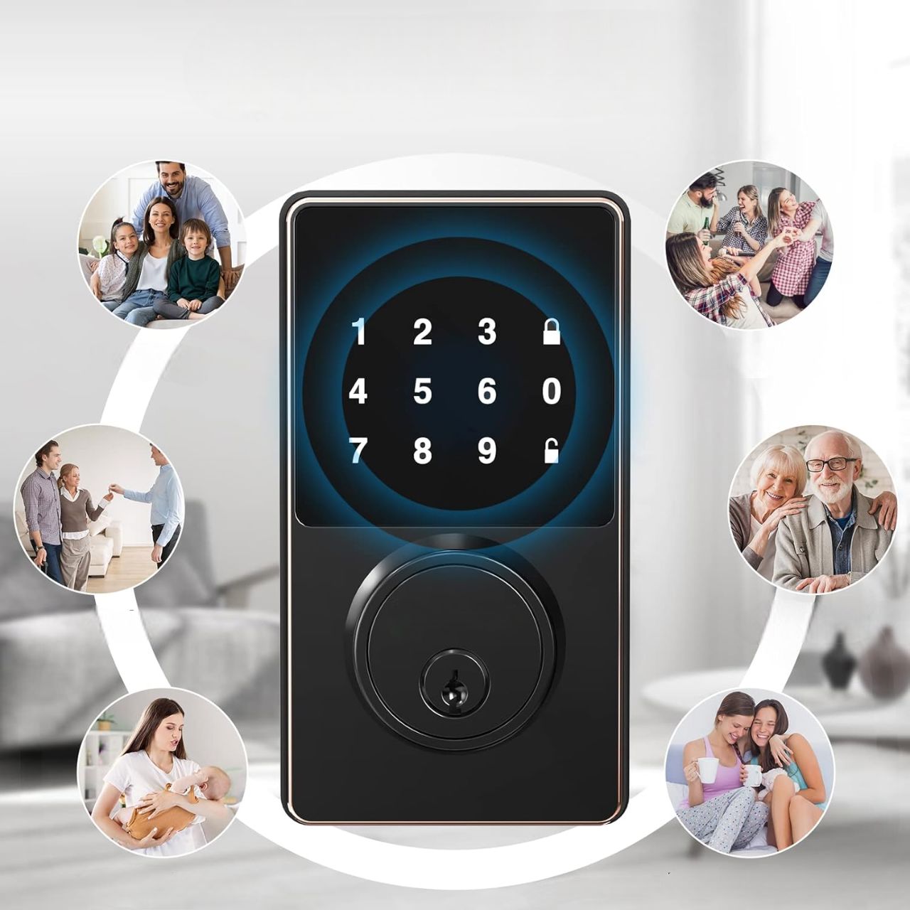 Serrure de porte - SmartLockDoor™ - Noir