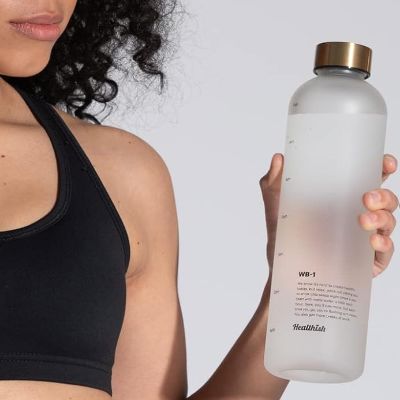 Gourde de sport - BottleTimeMarker™ - Blanc