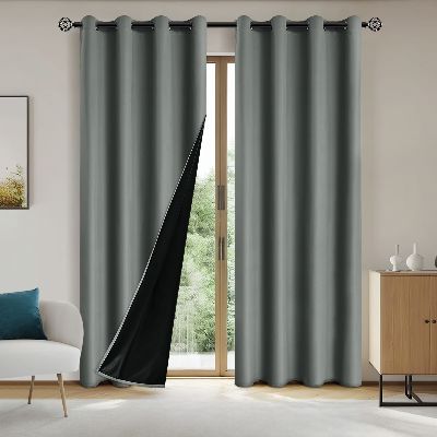 Rideau Occultant - SunProtectionCurtains™ - Gris Foncé