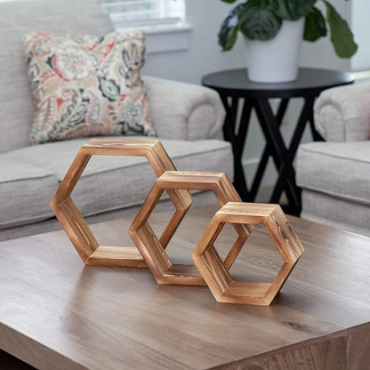 HexagonWallDecorative™- Marron