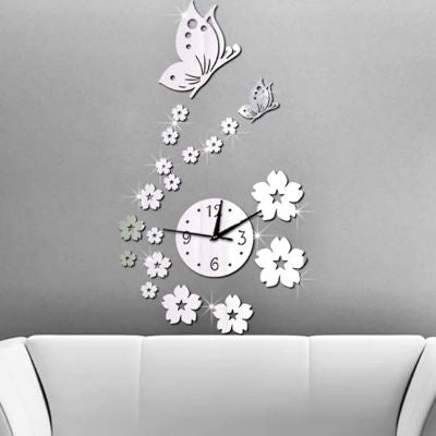 CrystalButterflyClocks™- Argent