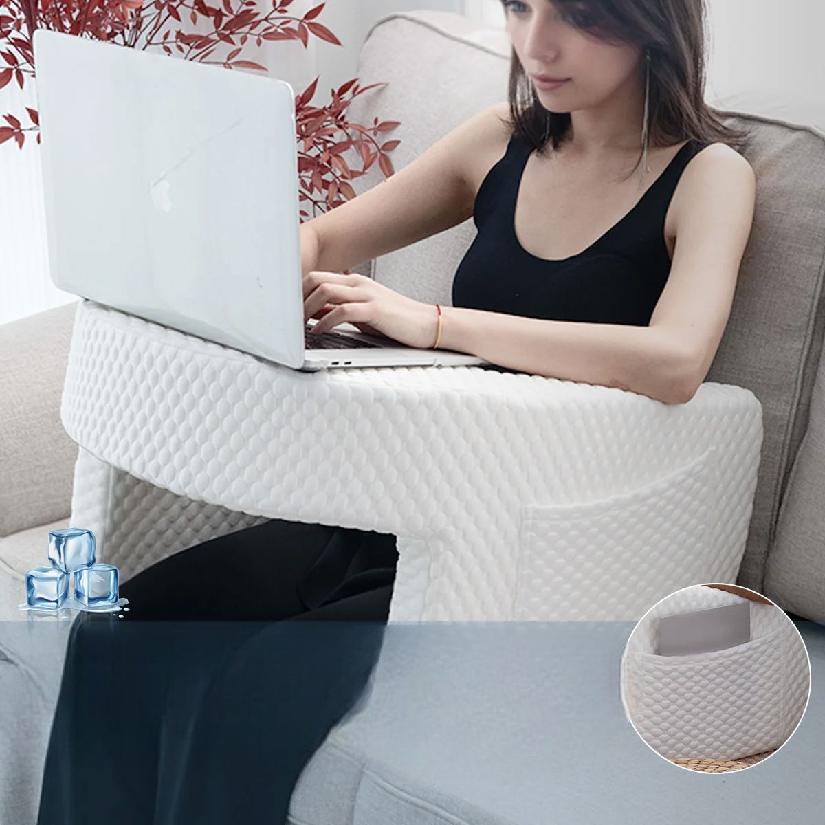Coussin de lecture - ArmRestPillow™ - Blanc