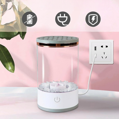 Nettoyeur Pinceau Maquillage - ElectricBrushCleaner™ - Blanc
