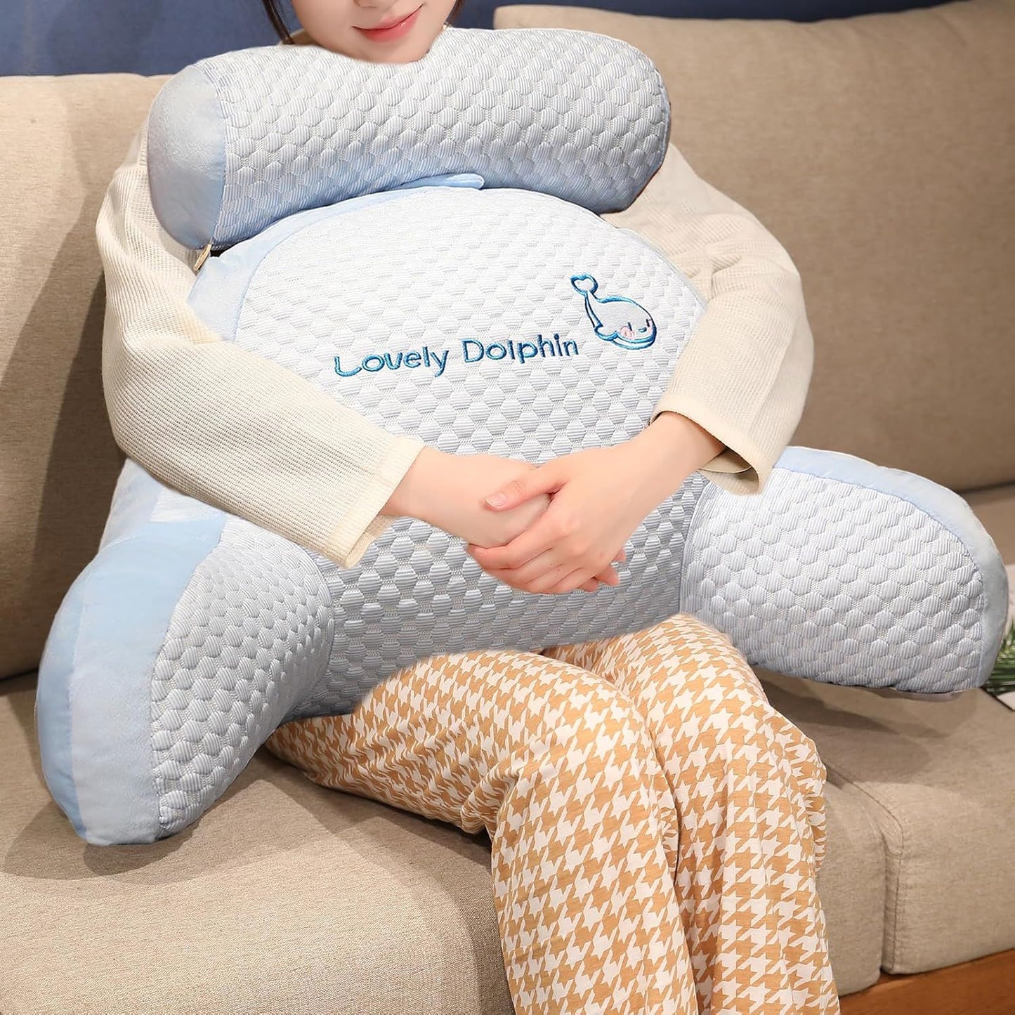 Oreiller de lecture - SoftWaistPillow™ - Baleine