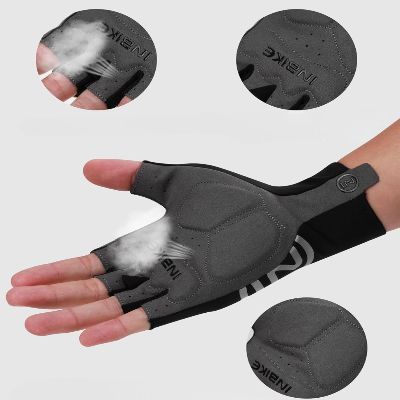 Gants vélo - CyclingGloves™ - Moitié Noir