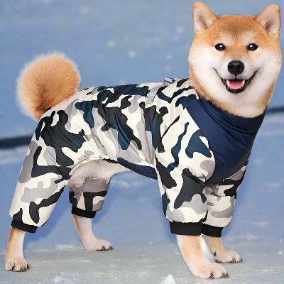 Doudoune pour Chien - WarmJacketDog™ - Camouflage Gris